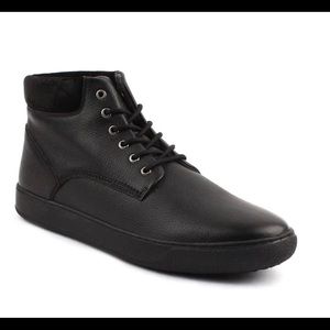 NWOT Modern Fiction Anastrophe Black Lthr Sneaker